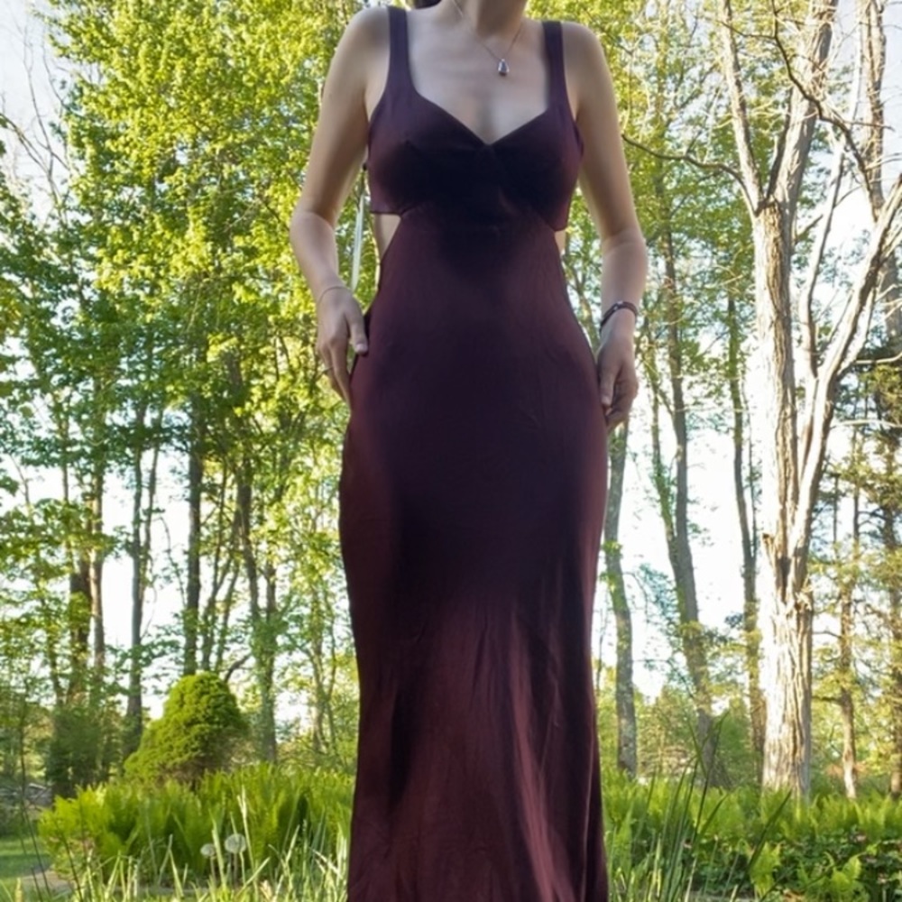 Silk plum formal dress 💜